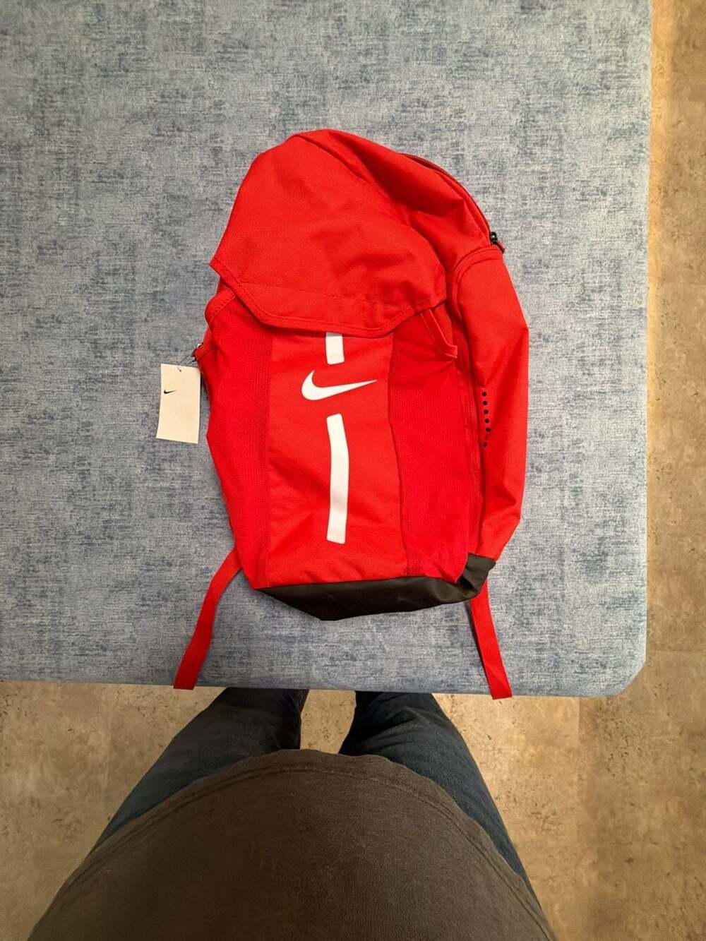 Nike Red Backpack With White Swoosh Logo
